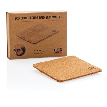 Лого трейд бизнес-подарки фото: Тонкий кошелек Cork Secure RFID