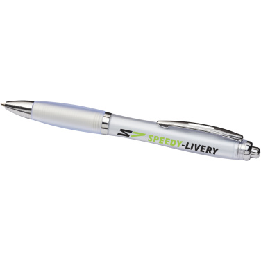 Лого трейд pекламные cувениры фото: Curvy ballpoint pen with frosted barrel and grip