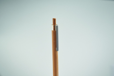 Лого трейд pекламные подарки фото: Push button bamboo pen