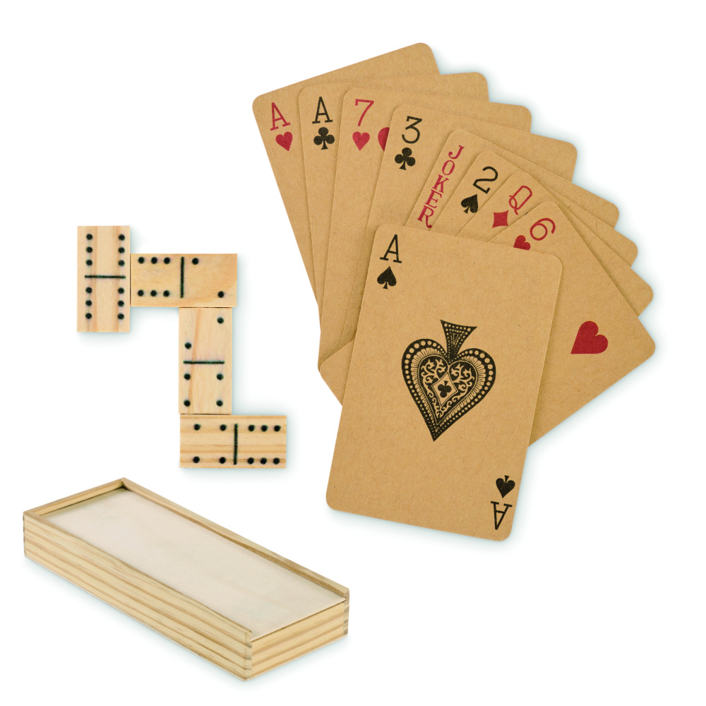 Лого трейд pекламные cувениры фото: Domino and cards set