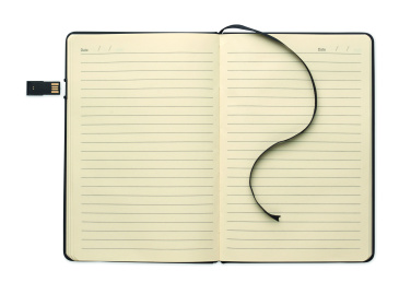 Лого трейд pекламные подарки фото: A5 notebook w/ integrated USB