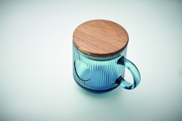 Логотрейд pекламные продукты картинка: Ribbed glass mug 300ml