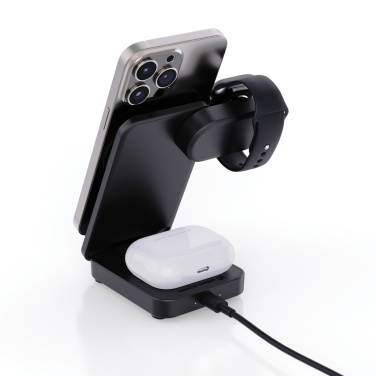 Логотрейд pекламные cувениры картинка: Магнитное зарядное устройство Urban Vitamin Arcadia RCS из пластика 15 Вт 3-в-1