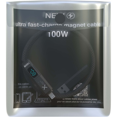 Лого трейд бизнес-подарки фото: SCX.design C57 100W magnetic cable with display