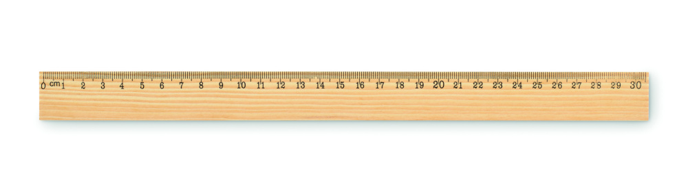Лого трейд бизнес-подарки фото: Wooden ruler 30cm