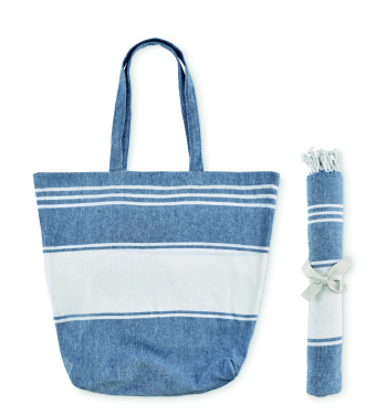 Лого трейд pекламные продукты фото: Beach bag with hammam towel