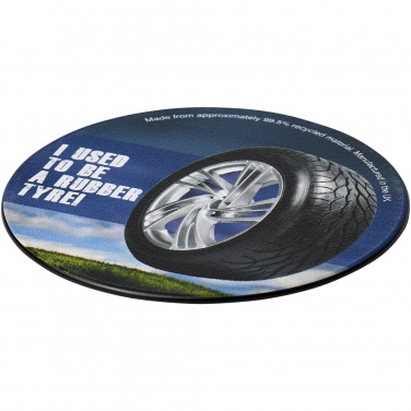 Logotrade presentreklam bild: Brite-Mat® runt underlägg med däckmaterial