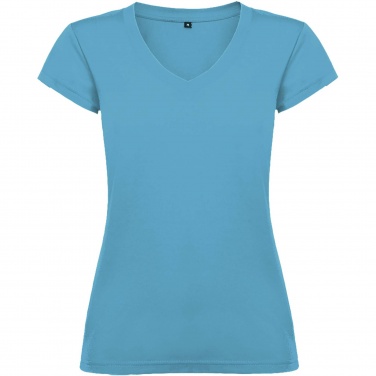 Logotrade presentreklam bild: Victoria kortärmad v-ringad T-shirt för dam