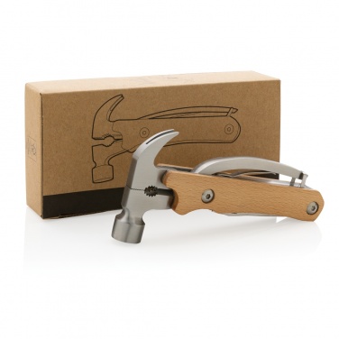 Logotrade presentreklam bild: Multitool hammare i trä