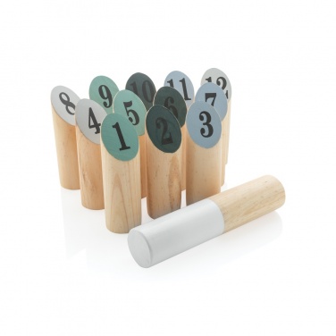 Logotrade reklamprodukter bild: Mölkky/nummerkubb i trä