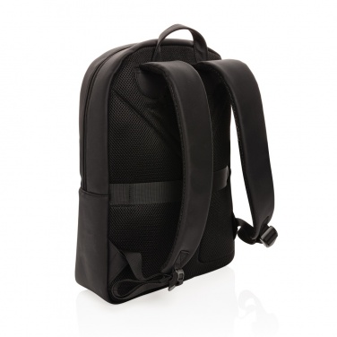Logotrade profilreklam bild: Swiss Peak lyxig laptopryggsäck i PU, PVC-fri