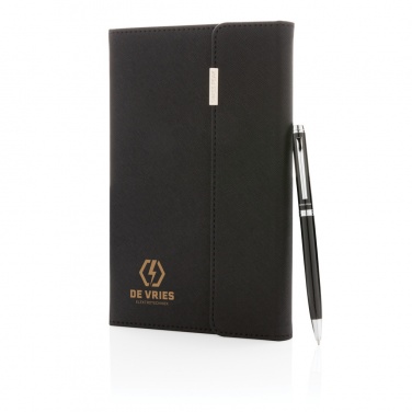 Logotrade profilreklam bild: Swiss Peak deluxe A5 anteckningsbok och penna