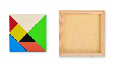 Logotrade profilreklam bild: Tangram-pussel i trä