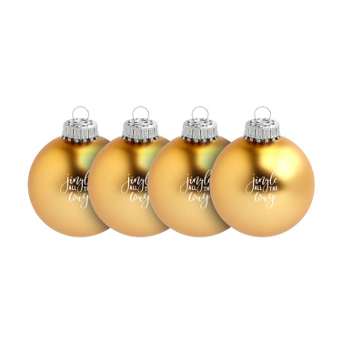 Logotrade profilreklam bild: Julgranskula Ø 6 cm - set om 4 - Tillverkad i Europa