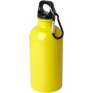 Logotrade presentreklam bild: Oregon 400 ml vattenflaska i RCS-certifierat rostfritt stål med enkelvägg och karbinhake