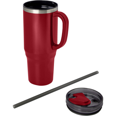 Logotrade kampanjprodukter bild: Melbourne RCS-certifierad mugg med sugrör, 1 200 ml