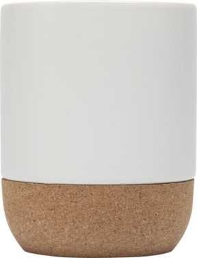 Logotrade profilreklam bild: Billie 300 ml sublimeringsmugg av keramik med korkdetaljer