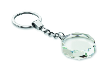 Logotrade profilreklam bild: Rund nyckelring i glas