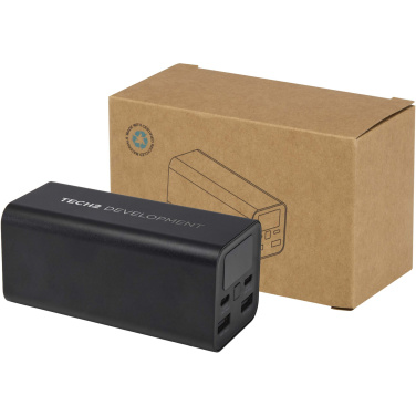 Logotrade profilprodukter bild: Acamar 20 000 mAh 70 W powerbank för bärbar dator av återvunnen aluminium