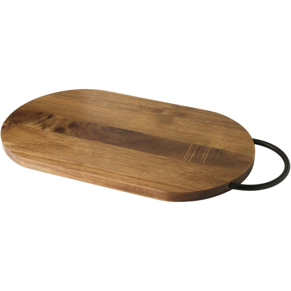 Logotrade reklamprodukter bild: Julienne skärbräda med handtag, av akaciaträ