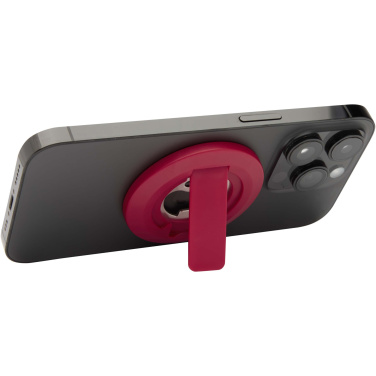 Logotrade reklamprodukter bild: Ain magnetiskt telefonställ av återvunnen plast med flasköppnare
