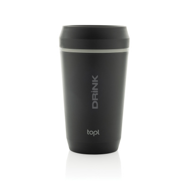 Logotrade reklamprodukter bild: Topl To Go-glas av återvunnen plast Patenterat 360-lock 354