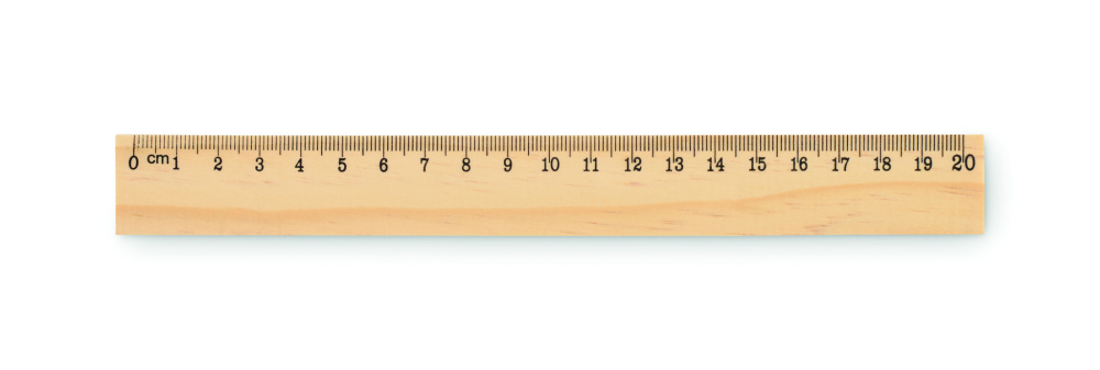 Logotrade presentreklam bild: Trälinjal 20 cm