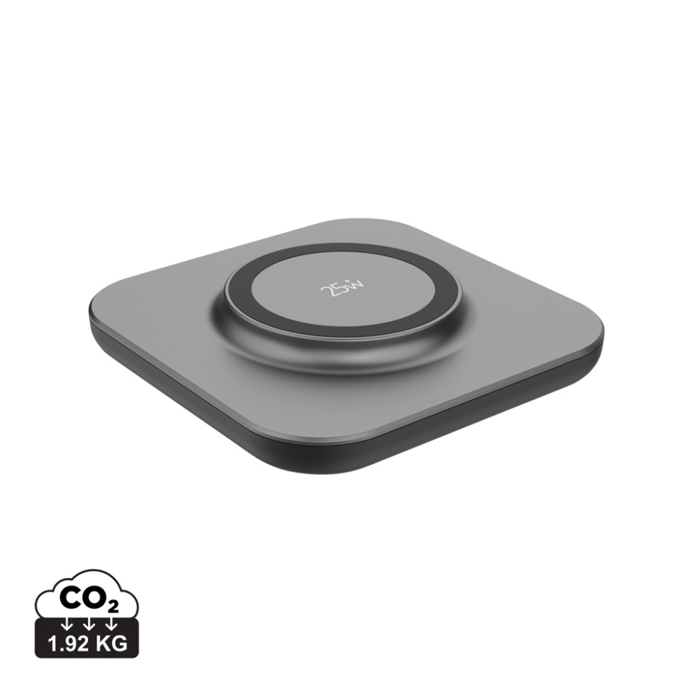 Logotrade profilreklam bild: Quantom ultrasnabb 25 W magnetisk trådlös laddningsplatta